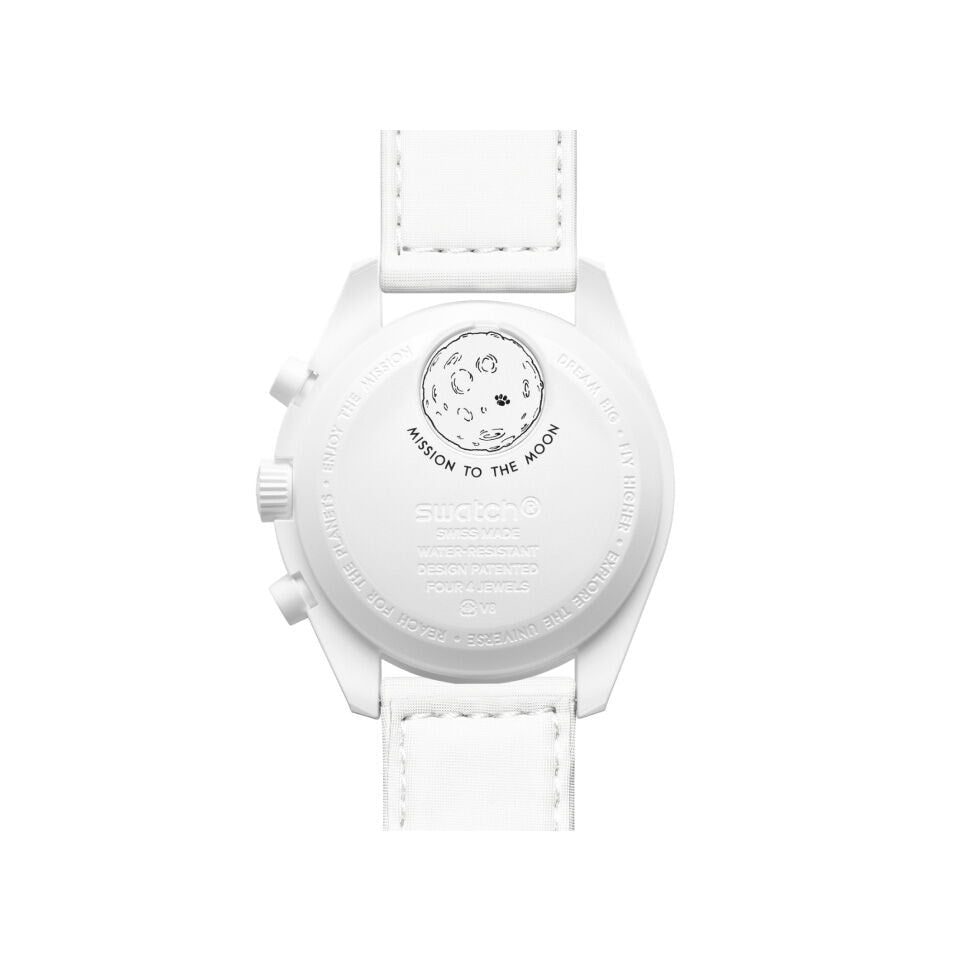 Swatch x Omega Bioceramic Moonswatch Mission To Moonphase Snoopy SO33W700