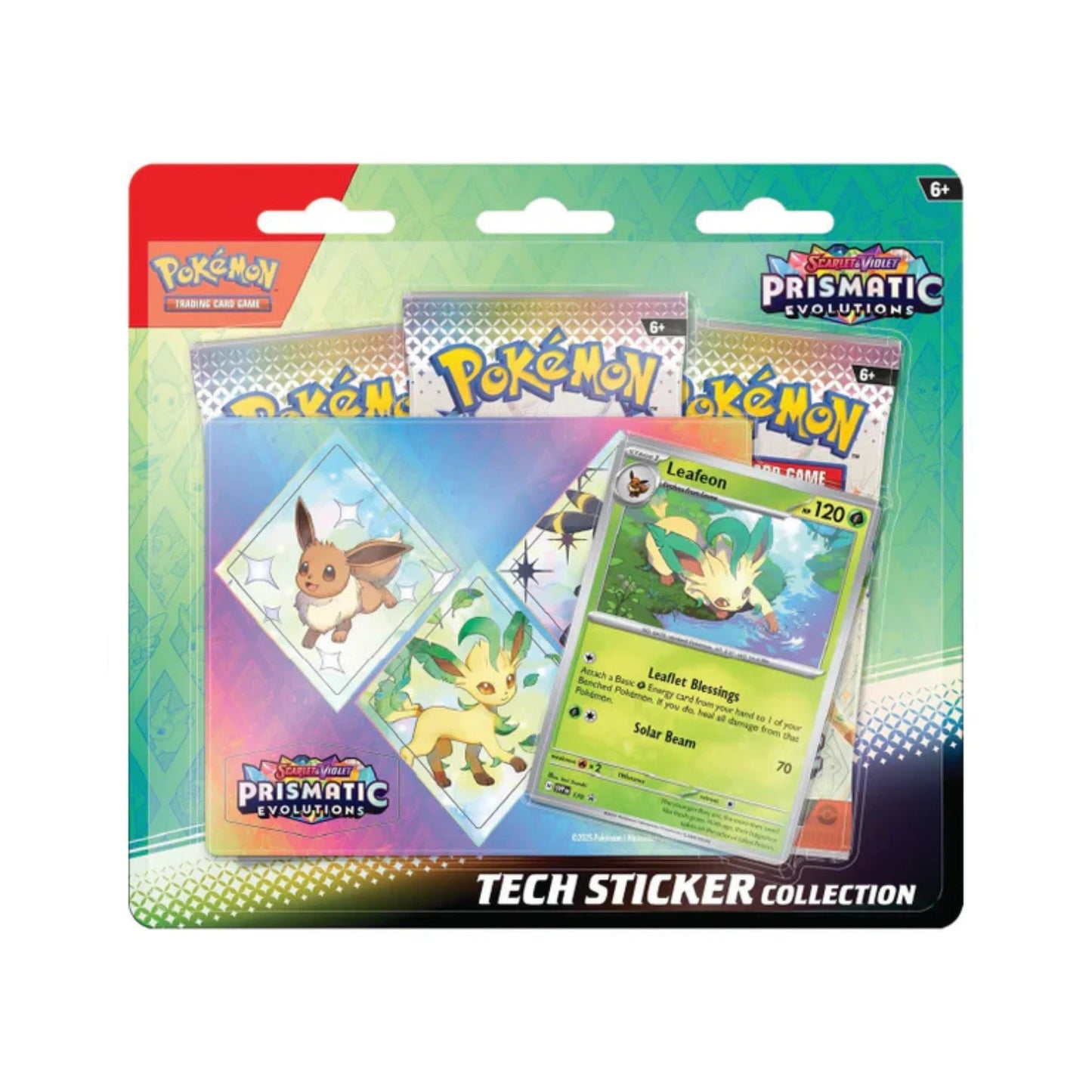 Pokémon Scarlet & Violet Prismatic Evolutions 3 Pack Tech Sticker Collection -EN-