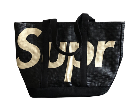 Supreme Raffia Tote Black